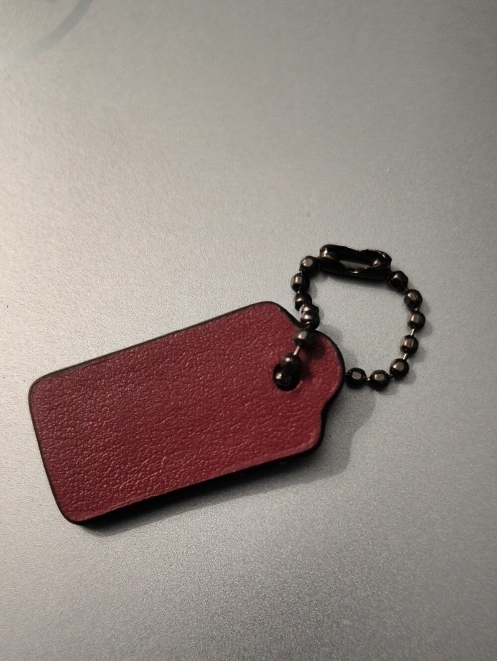 Coach Tag And Crossbody Strap ❤️ Dark Cherry And Gun Metal - Picture 5 of 11